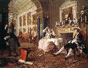 William Hogarth The Tete a Tete from the Marriage a la Mode series oil